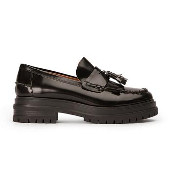 Loafers Tony Bianco Willow Black Hi Shine 4.5cm Negras | QECUV99178