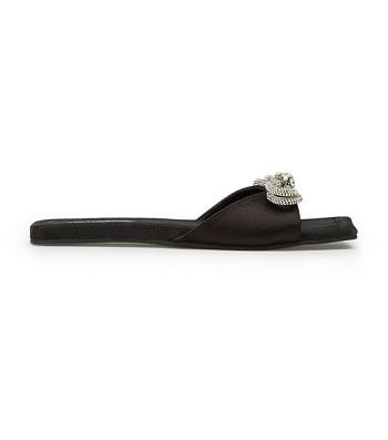 Sandalias Tony Bianco Esta Black Satin 1.5cm Negras | ECIIZ52684