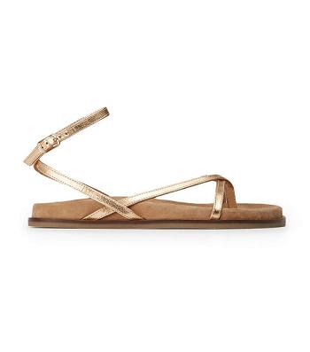 Sandalias Tony Bianco Lucie Antique Gold Nappa 1.5cm Doradas | FECHY11160