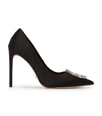 Tacones Brillantes Tony Bianco Alison Black Satin 10.5cm Negras | AECWC16083