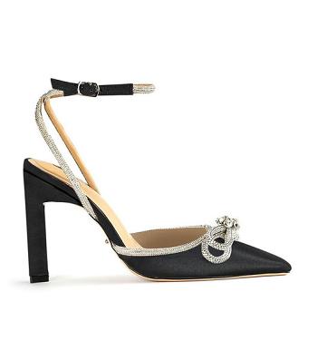 Tacones De Novia Tony Bianco Elsie Black Satin 10.5cm Negras | ECXBR13045