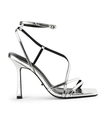 Tacones de aguja Tony Bianco Franci Silver Foil 10.5cm Plateadas | PECQX67003