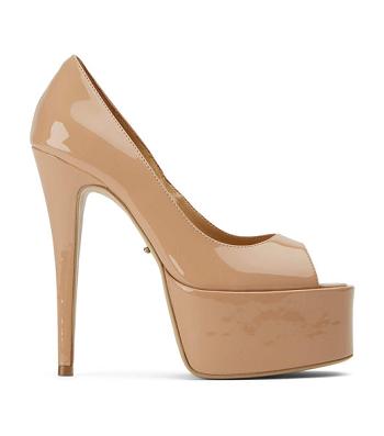 Tacones de aguja Tony Bianco Jolee Nude Patent 15cm Beige | ECDFL56587