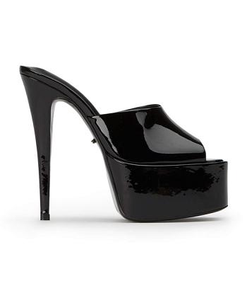 Tacones de aguja Tony Bianco Jordyn Black Patent 15cm Negras | EECVG58039