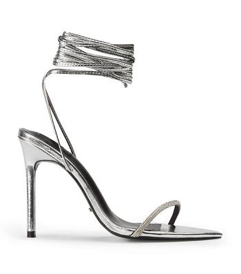 Tacones de aguja Tony Bianco Makai Silver Foil 10.5cm Plateadas | ECZPD95126