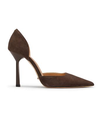 Tacones de evento Tony Bianco Gala Espresso Suede 10cm Chocolate | QECWA71959