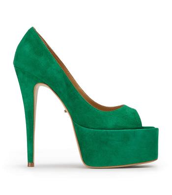 Zapatos Plataforma Tony Bianco Jolee Jade Suede 15cm Verde | AECDF75167